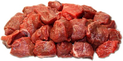 chopped up beef